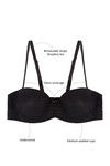 Zivame Strapless Balconette Lace Bra-  Black — thumbnail 8