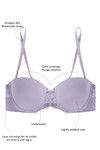 Zivame Laser Wings Smooth Gentle Lift Pushup Strapless Bra- Lavender — thumbnail 7