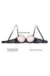 Zivame Cuppa Contrast Push Up Wired Low Coverage Bra-Black — thumbnail 10