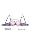 Zivame Cuppa Contrast Push Up Wired Low Coverage Bra-Purple — thumbnail 11