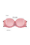 Zivame All That Lace Push Up Wired Low Coverage Strapless Bra-Pink — thumbnail 6