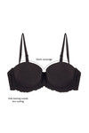 Zivame High Neck Cage Strapless Gentle Smooth Push Up Bra-Black — thumbnail 10
