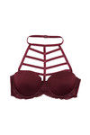 Zivame High Neck Cage Strapless Gentle Smooth Push Up Bra-Burgundy — thumbnail 7