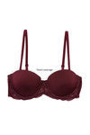 Zivame High Neck Cage Strapless Gentle Smooth Push Up Bra-Burgundy — thumbnail 8