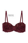 Zivame High Neck Cage Strapless Gentle Smooth Push Up Bra-Burgundy — thumbnail 9