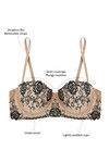 Zivame Embroidered Padded Balconette Bra- Skin — thumbnail 7
