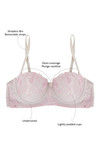Zivame Embroidered Padded Balconette Bra- Pink — thumbnail 6
