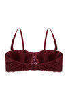 Zivame Embroidered Padded Balconette Bra- Burgundy — thumbnail 6