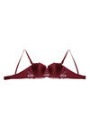 Zivame Embroidered Padded Balconette Bra- Burgundy — thumbnail 7