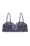 Zivame Embroidered Padded Balconette Bra- Grey — thumbnail 9