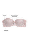 Zivame All That Lace Push Up Wired Low Coverage Strapless Bra-Beige — thumbnail 8