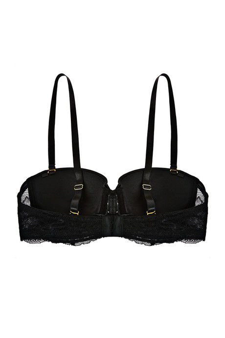 Zivame All That Lace Push Up Wired Low Coverage Strapless Bra-Black — image 8