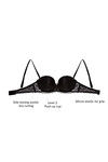 Zivame All That Lace Push Up Wired Low Coverage Strapless Bra-Black — thumbnail 9