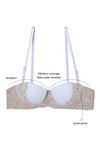 Zivame Luxe Lace Padded Wired Medium Coverage Strapless Bra-White — thumbnail 9