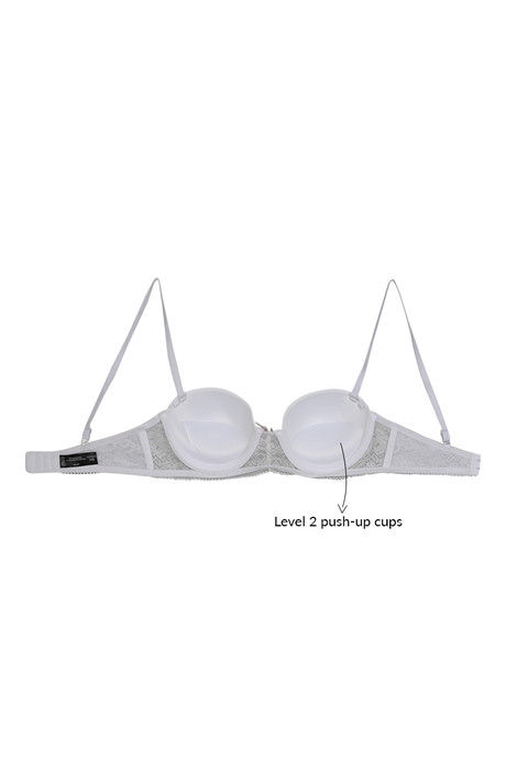 Zivame Luxe Lace Push Up Wired Medium Coverage T-Shirt Bra-White — image 11
