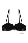 Zivame Luxe Lace Padded Wired Medium Coverage Strapless Bra-Black — thumbnail 9