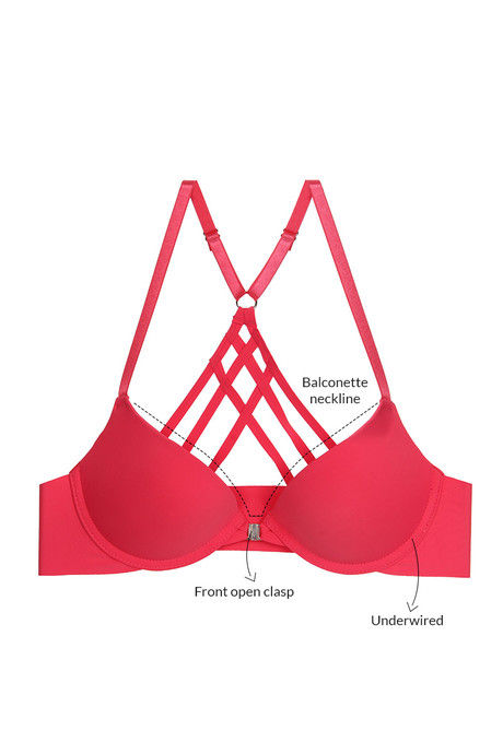 Zivame Padded Wired Low Coverage T-Shirt Bra-Coral — image 6