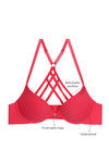 Zivame Padded Wired Low Coverage T-Shirt Bra-Coral — thumbnail 6