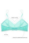 Zivame Cuppa Contrast Non Padded Triangle Bra- Green — thumbnail 6