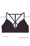 Zivame Made To Layer Strappy Back Triangle Cup Bralette-Black — thumbnail 6