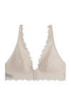 Zivame Double Layered Non Wired Low Coverage Bralette -Ivory — thumbnail 5