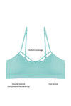 Zivame Made To Layer Double Layered Non Wired Medium Coverage Bralette -Aqua — thumbnail 4