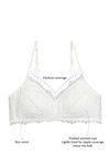 Zivame Made To Layer Non Padded Non Wired Medium Coverage Bralette -White — thumbnail 6