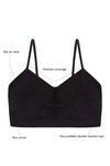Zivame Double Layered Non Wired Medium Coverage Bralette -Black — thumbnail 6