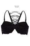 Zivame Pinch of Drama Corset Back Padded Bra-Black — thumbnail 6