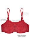 Zivame Padded Wired 3/4th Coverage Cami Bra-Coral — thumbnail 5
