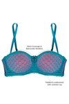 Zivame Strapless Balconette Padded Bra-Aqua — thumbnail 6