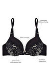 Zivame Padded Wired Low Coverage Bra-Black — thumbnail 6