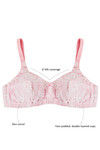 Rosaline Zivame Non Stretch High Support Full Coverage Bra with Soft Lining- Pink — thumbnail 5