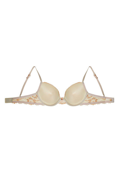 Zivame Floral Metallic Lace Padded Plunge Bra- Pink — image 8