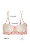 Zivame All That Lace Longline Strapless Bra- Beige — thumbnail 5