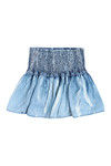 Zivame Washed Blue Smocked Waist Mini Skatered Skirt  — thumbnail 7