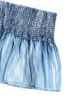 Zivame Washed Blue Smocked Waist Mini Skatered Skirt  — thumbnail 8