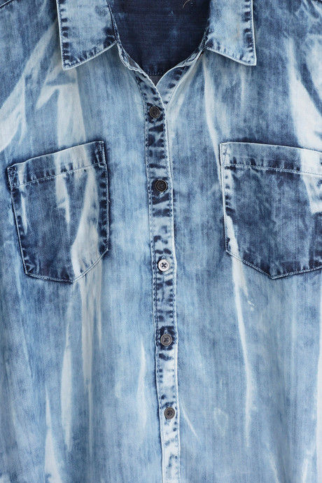 Zivame Tie n Dye Denim Shirt- Navy — image 8