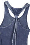 Zivame Faux Denim Braided Racer Back Dress- Navy — thumbnail 8