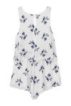 Zivame Floral Printed Tassled Playsuit- Off White — thumbnail 6