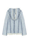 Zivame Plaid Style Lace Up Hoodie- Blue — thumbnail 7