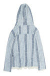 Zivame Plaid Style Lace Up Hoodie- Blue — thumbnail 8
