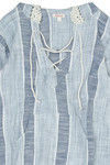 Zivame Plaid Style Lace Up Hoodie- Blue — thumbnail 9