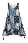 Zivame Bandana Print Asymmetrical Dress- Blue — thumbnail 6