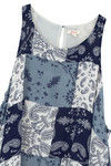 Zivame Bandana Print Asymmetrical Dress- Blue — thumbnail 8