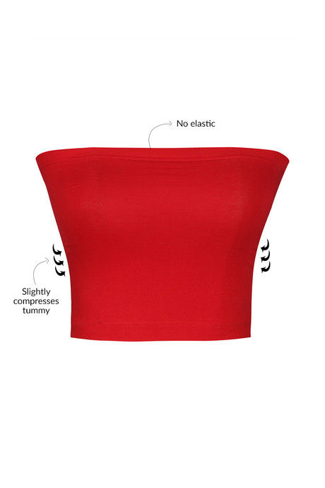 Zivame Cotton Stretchable Miracle Tube- Red — image 5