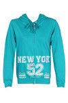 Zivame Varsity Hooded Jacket- Persian Green — thumbnail 7
