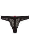 Zivame Low Rise Floral Lace Black Thong — thumbnail 7