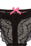 Zivame Low Rise Floral Lace Black Thong — thumbnail 8