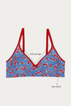 Rosaline All Day Single Layered Non Wired 3/4th Coverage Bra - Blue Base Pt — thumbnail 7